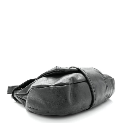 Chanel Glazed Caviar Coco Rider Flap Hobo Dark Grey 4 of 10