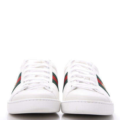 Gucci Calfskin Ayers Web Bee Embroidered Ace Sneakers 40 White 2 of 11
