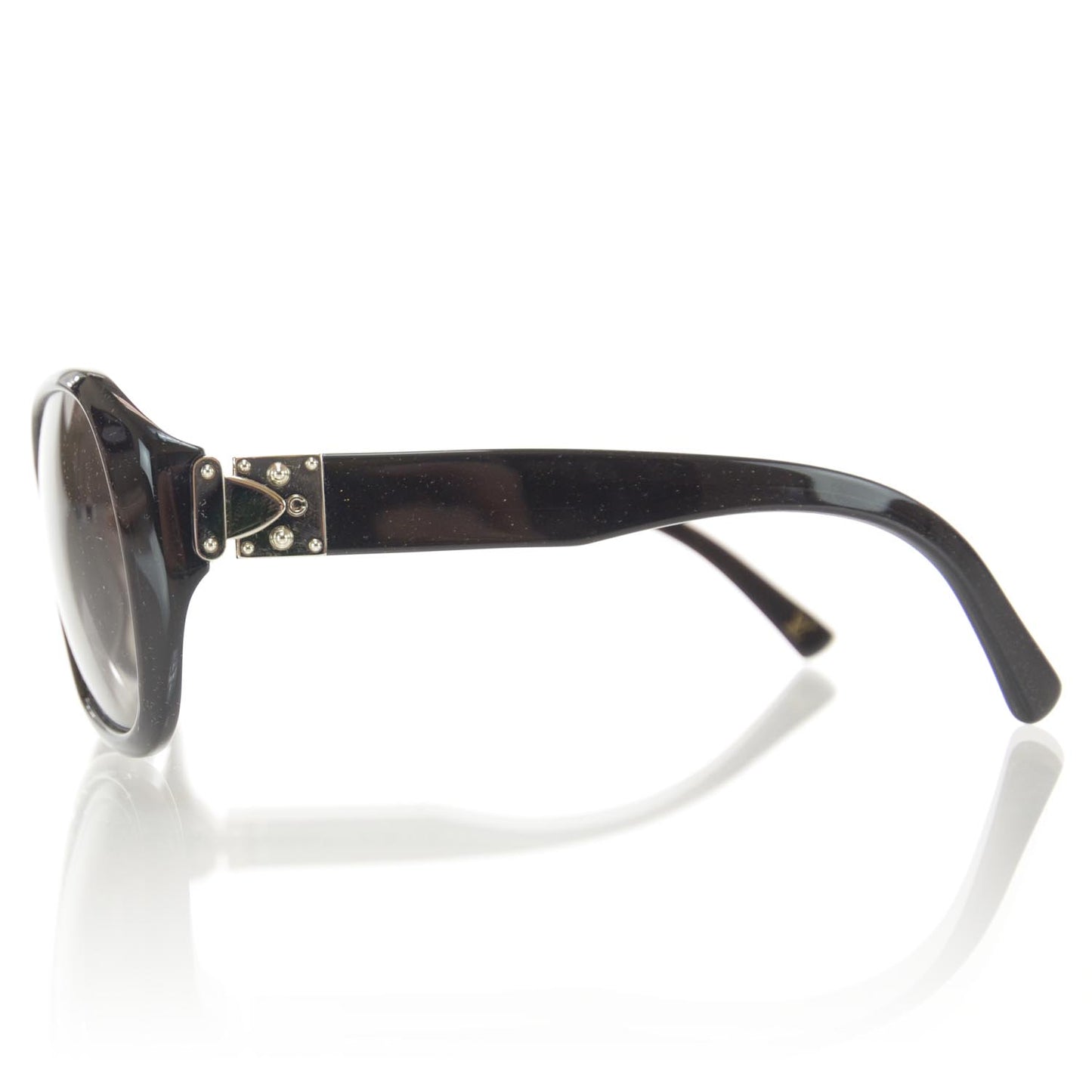 Oversized Soupcon Sunglasses Black Glitter