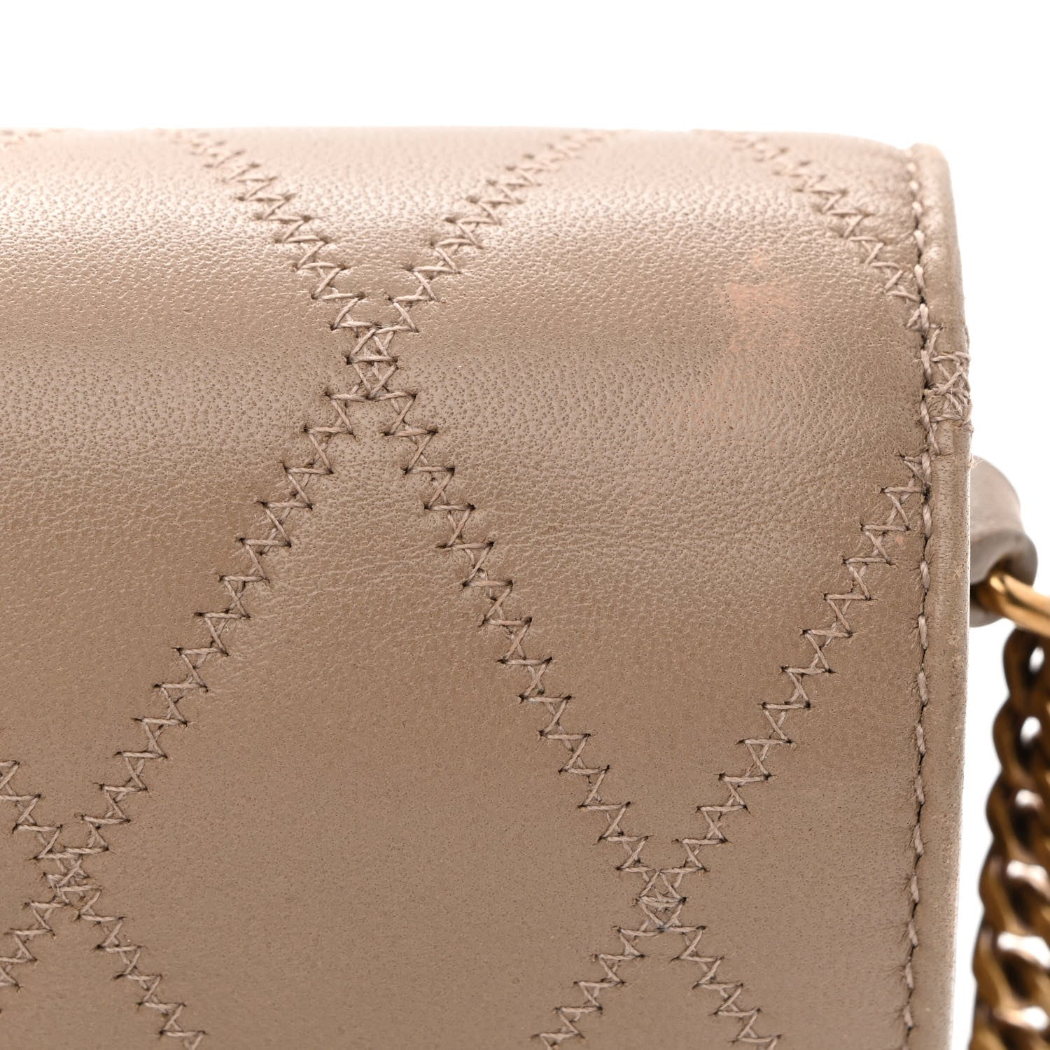 Saint Laurent Lambskin Diamond Quilted Angie Chain Bag Tan 12 of 12