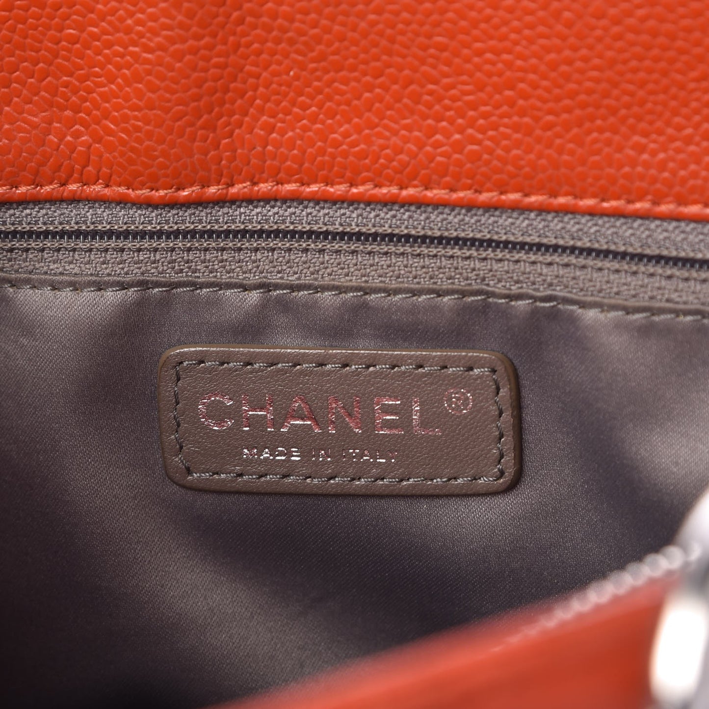 Caviar Quilted Grand Shopping Tote GST Orange