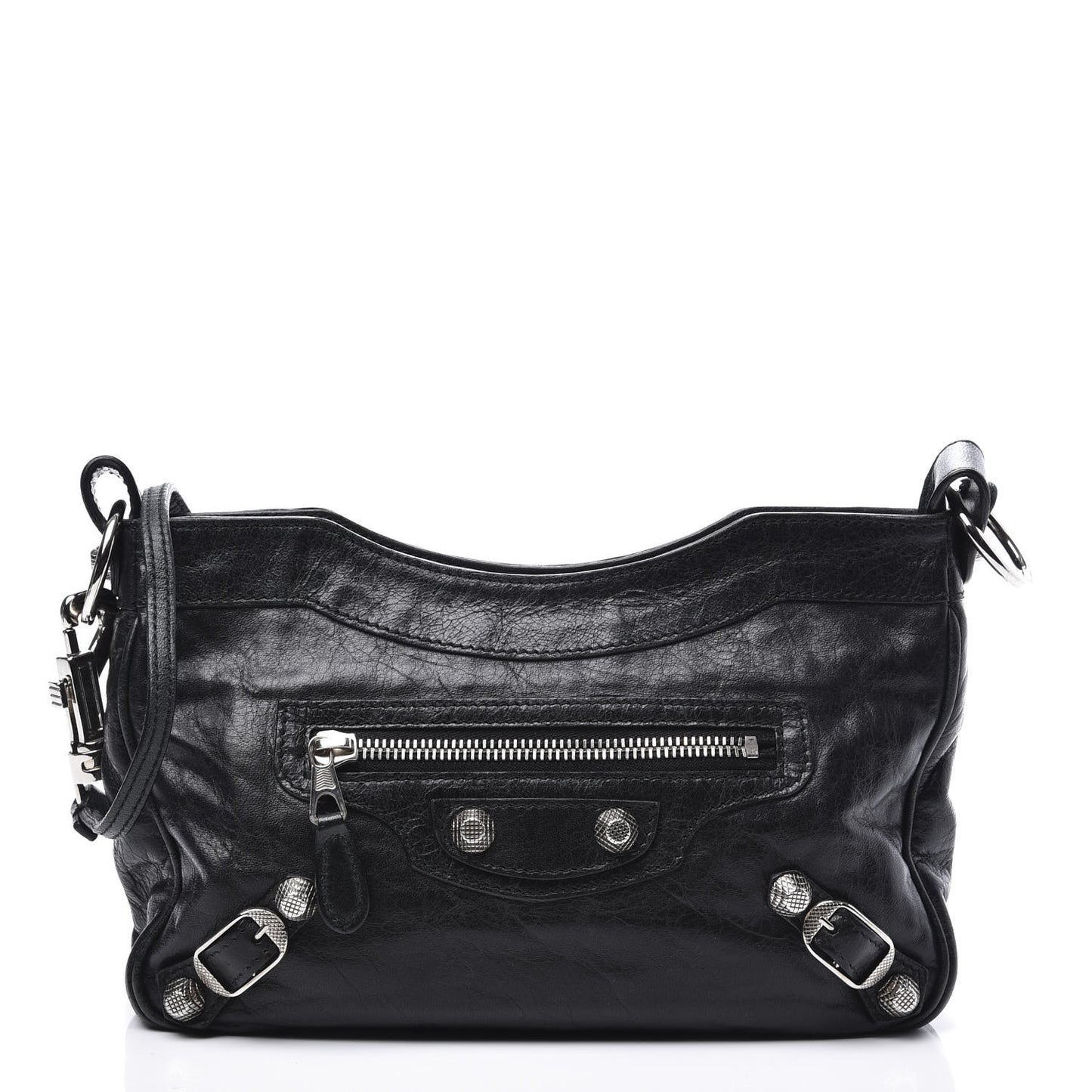 Agneau Giant 12 Silver Hardware Hip Black