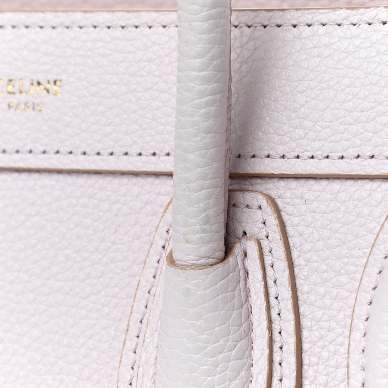 Celine Drummed Calfskin Nano Luggage Pale Pink 6 of 7