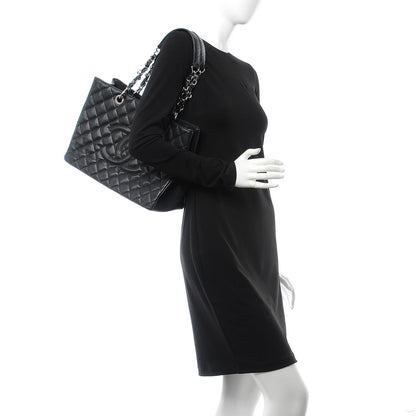 Chanel Caviar Quilted Grand Shopping Tote GST Black 2 of 8