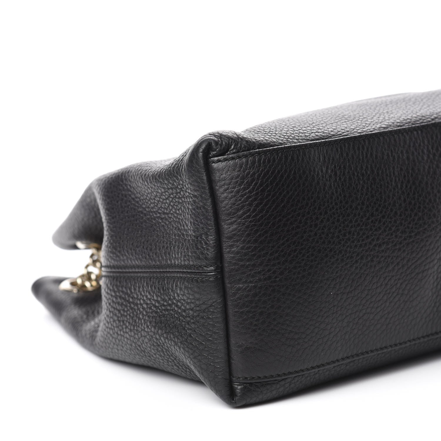 Gucci Pebbled Calfskin Medium Soho Chain Shoulder Bag Black 6 of 10