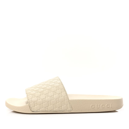 Gucci Microguccissima Slide Sandals 37 Ivory 1 of 8