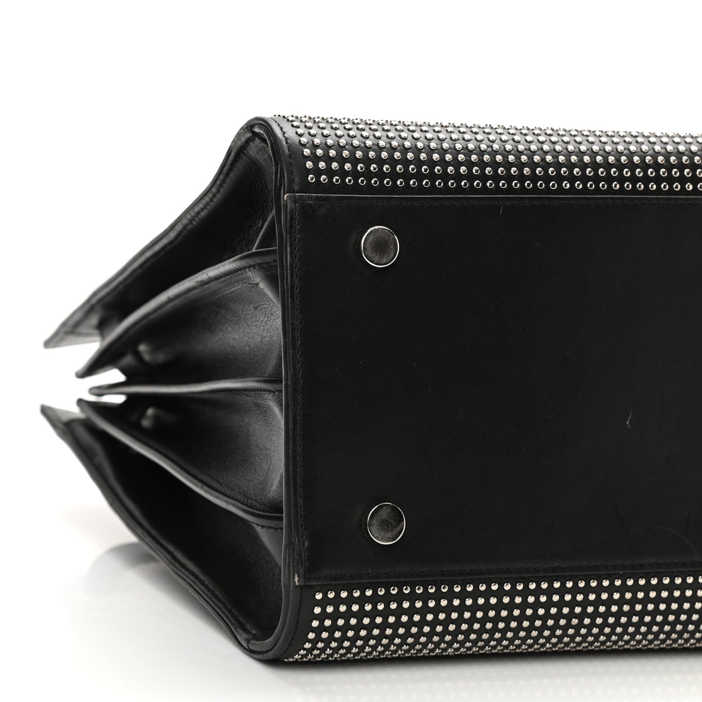 Calfskin Studded Small Sac De Jour Black