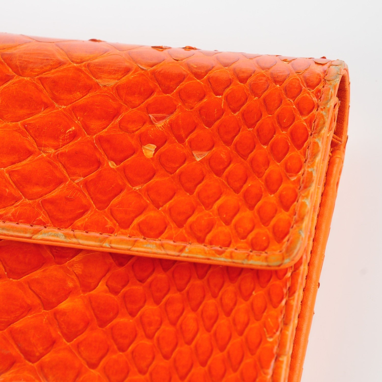 Chanel Python CC Long Flap Wallet Orange 10 of 11