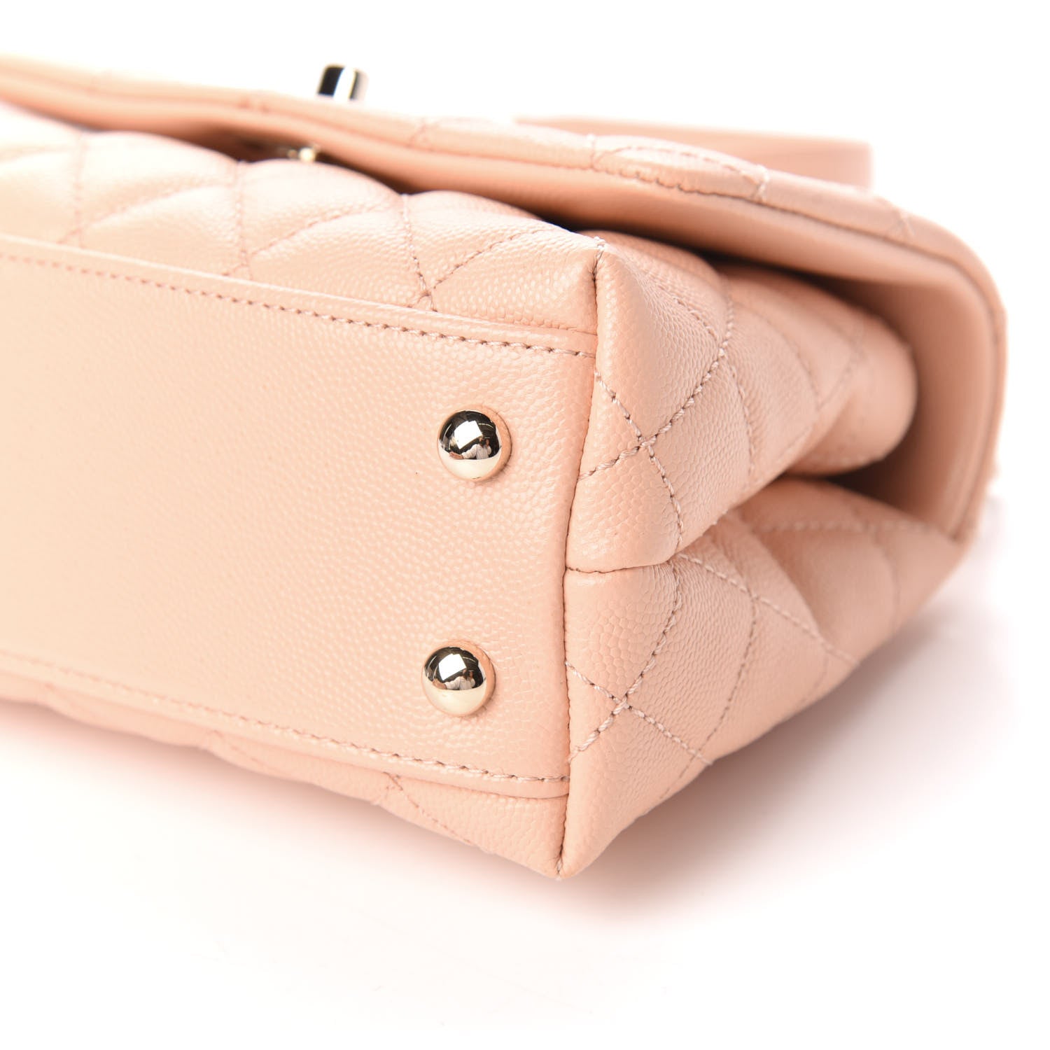 Chanel Caviar Quilted Extra Mini Coco Handle Flap Light Pink 7 of 9