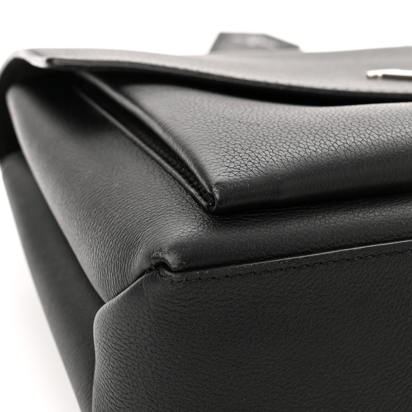 Soft Calfskin My Lockme Top Handle Black