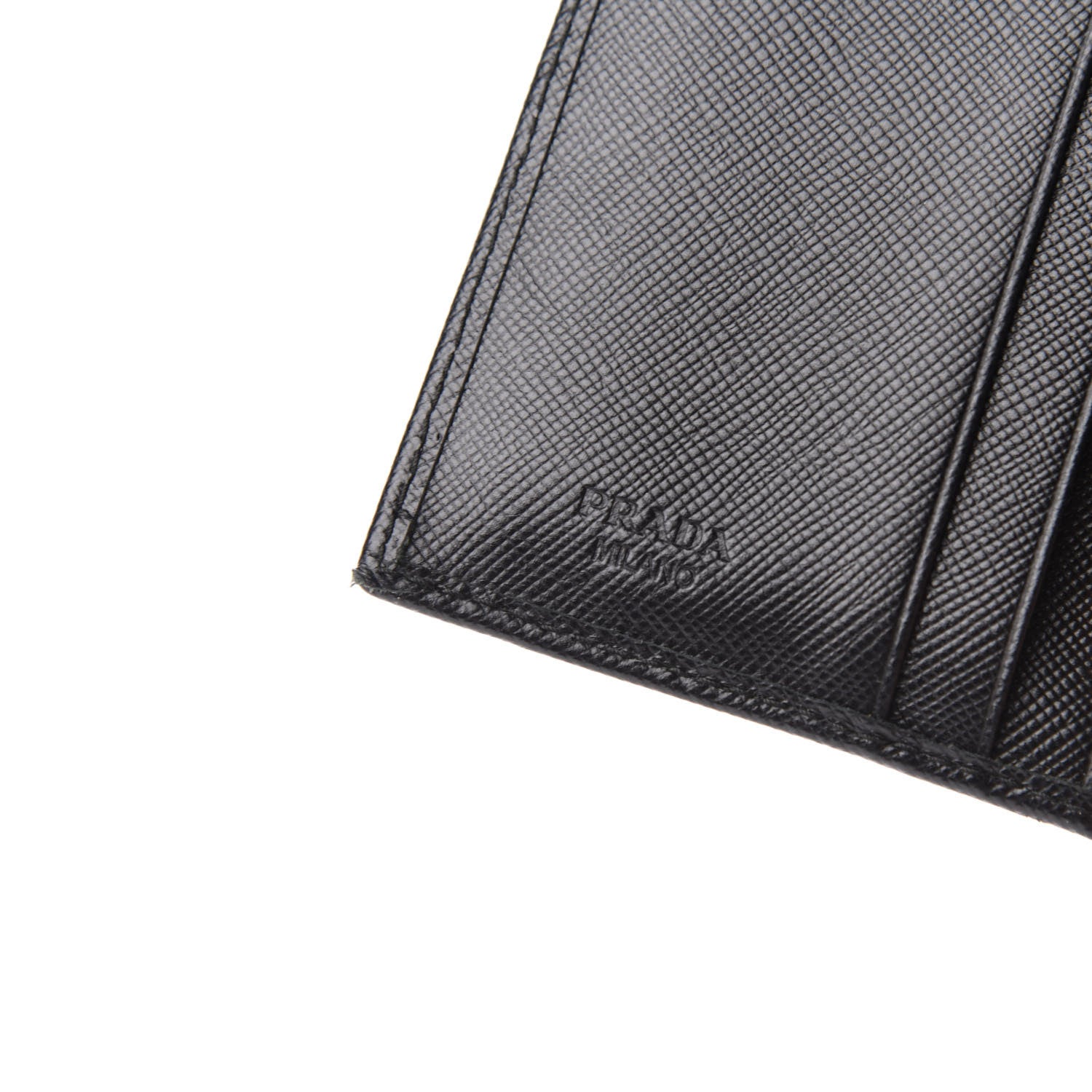 Prada Saffiano Metal Flap Wallet Black 6 of 6