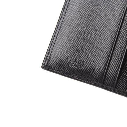 Prada Saffiano Metal Flap Wallet Black 6 of 6