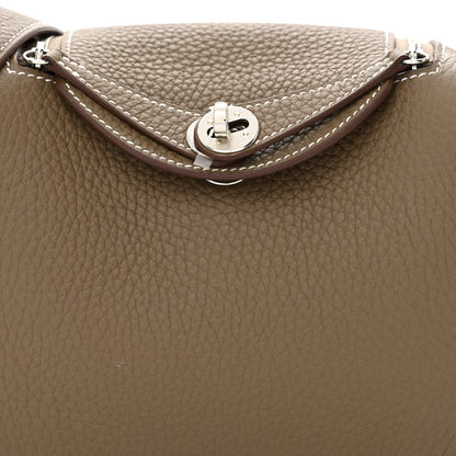 Hermes Taurillon Clemence Mini Lindy 20 Etoupe 8 of 11