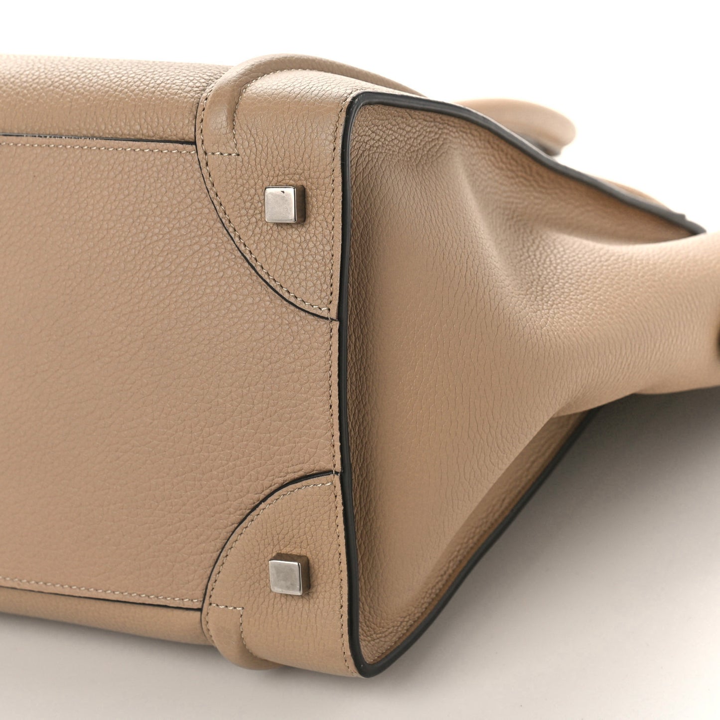 Drummed Calfskin Mini Luggage Dune