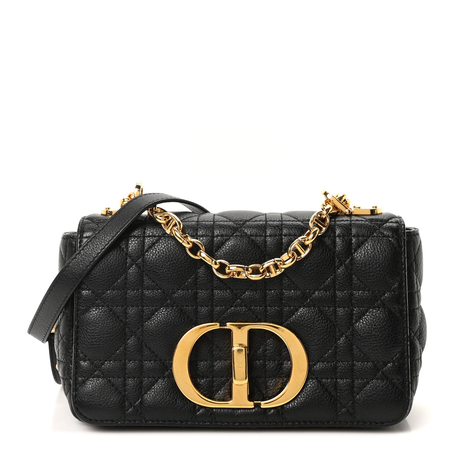 Christian Dior Calfskin Cannage Small Caro Bag Black 1 of 11