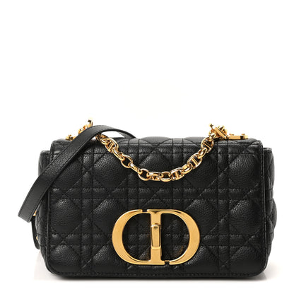 Christian Dior Calfskin Cannage Small Caro Bag Black 1 of 11