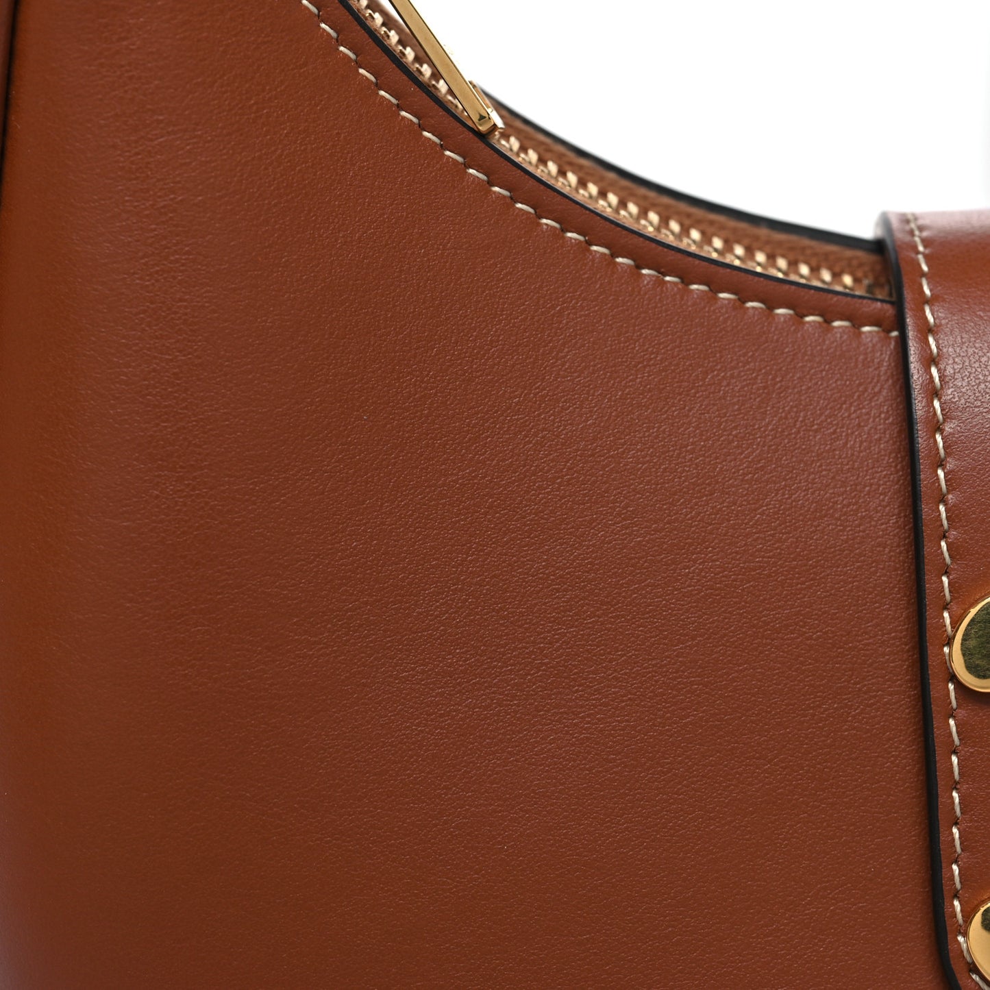 Smooth Calfskin Medium Strap Ava Triomphe Shoulder Bag Tan