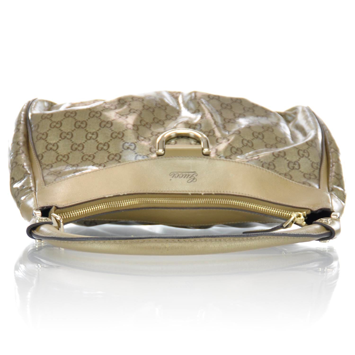 Gucci Monogram Crystal D Gold Hobo 4 of 10