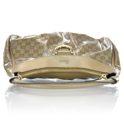 Gucci Monogram Crystal D Gold Hobo 4 of 10
