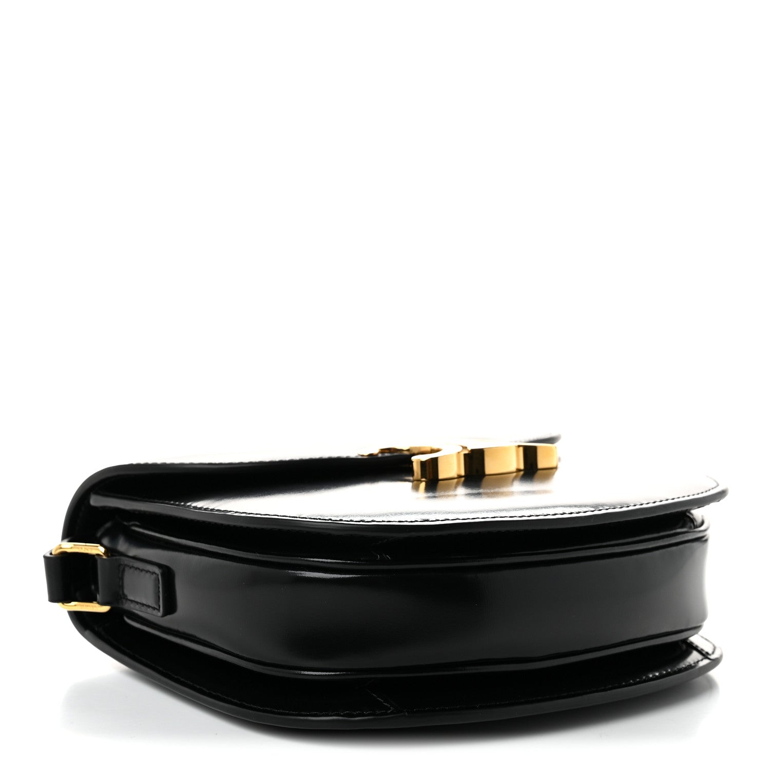 Celine Shiny Calfskin Besace Clea Triomphe Black 3 of 8