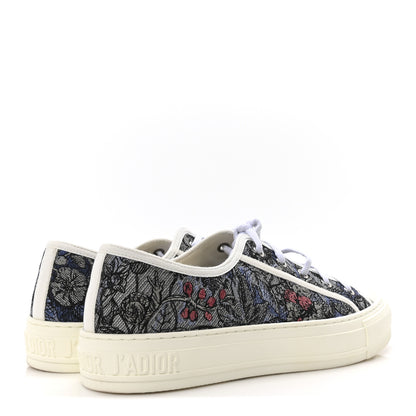 Christian Dior Canvas Embroidered Jardin Magique Walk'N'Dior Low Top Sneakers 40 Denim Multicolor 5 of 10