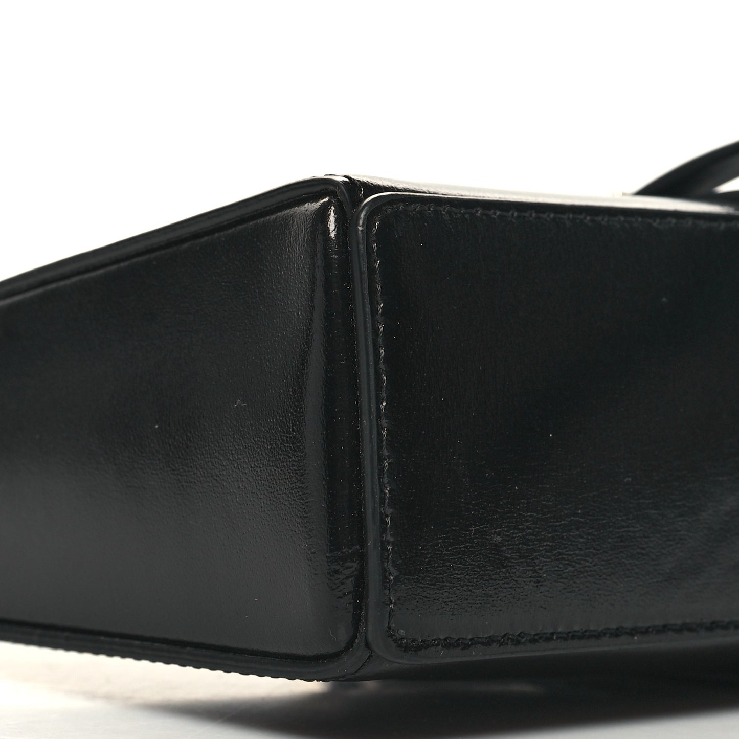Box Calfskin Mini Cut Out Shoulder Bag Black