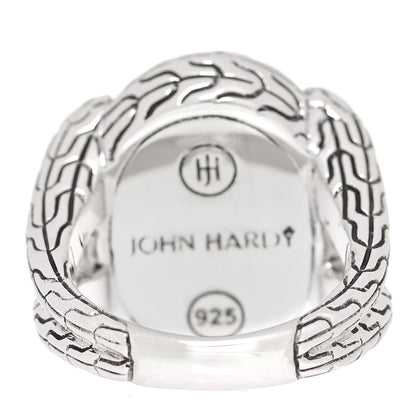 John Hardy Sterling Silver Classic Chain Hammered Oval Ring 52 6 3 of 4