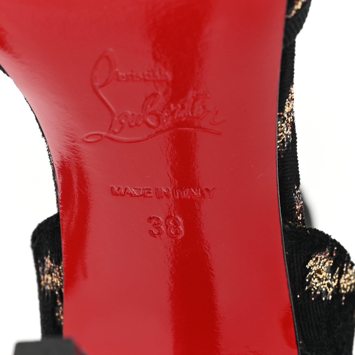 Christian Louboutin Velvet Leo By Night Cassia Lace Up 100 Pumps 38 Black Copper 7 of 9