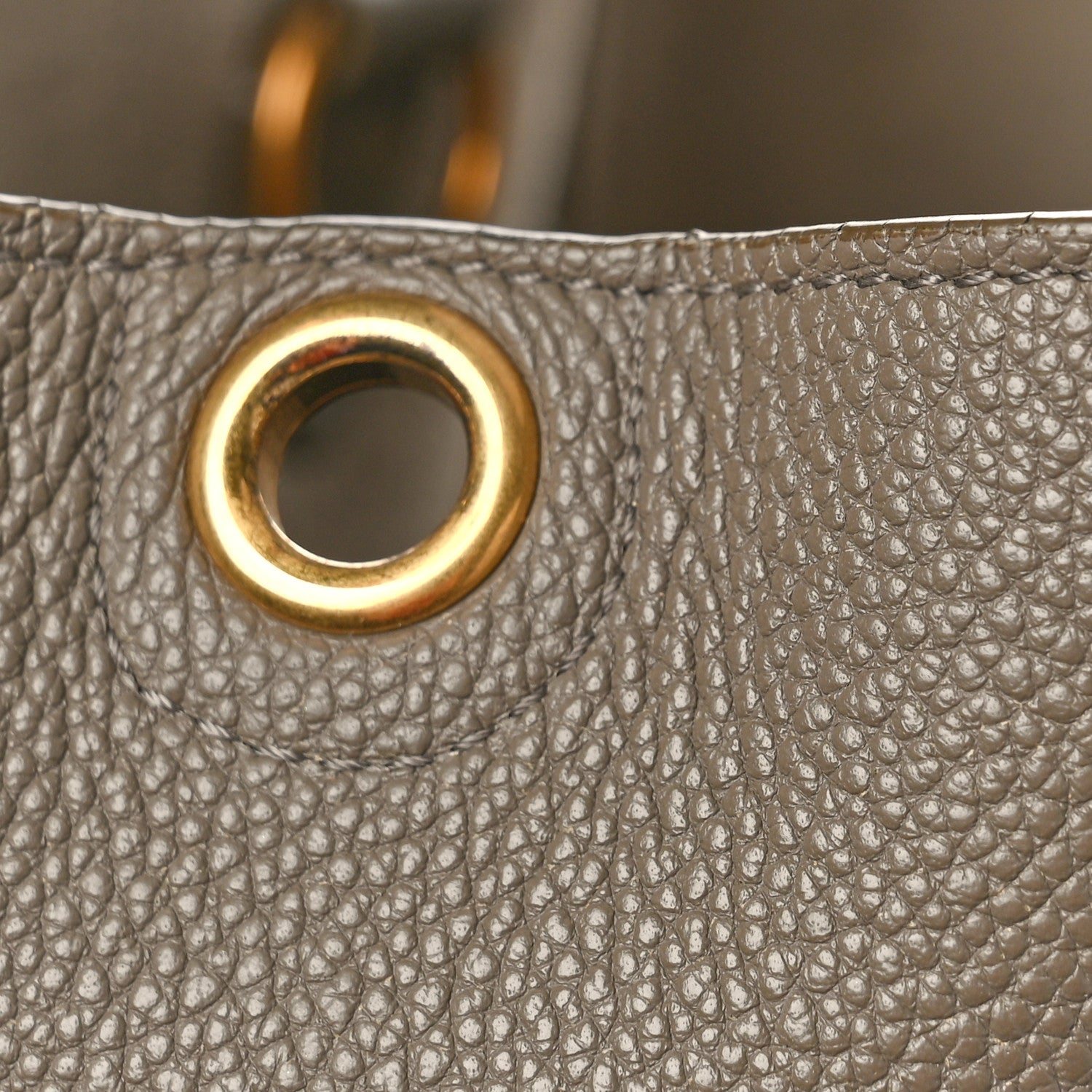 Celine Soft Grained Calfskin Sangle Bucket Bag Taupe 7 of 11