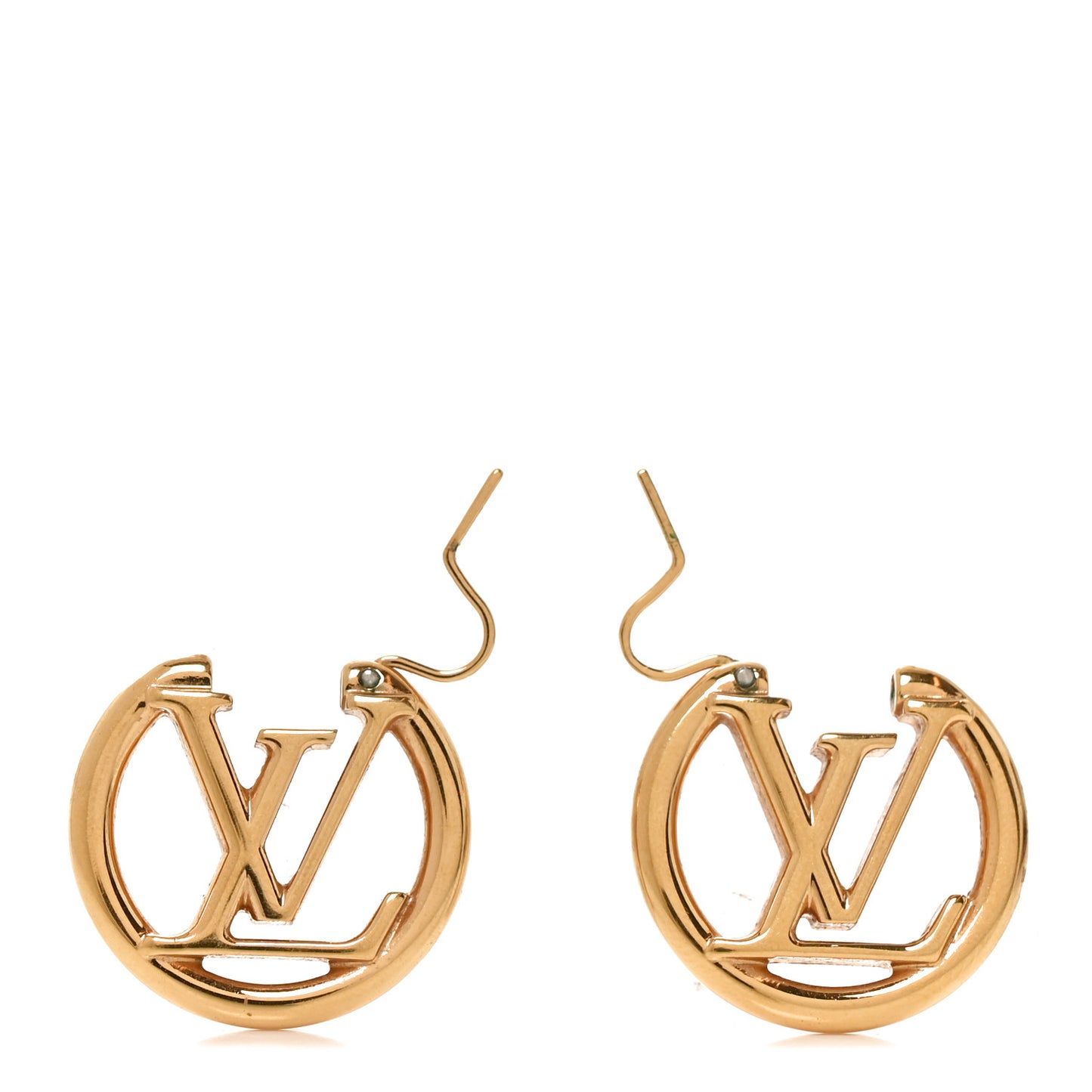 Metal Small Louise Hoop Earrings Gold