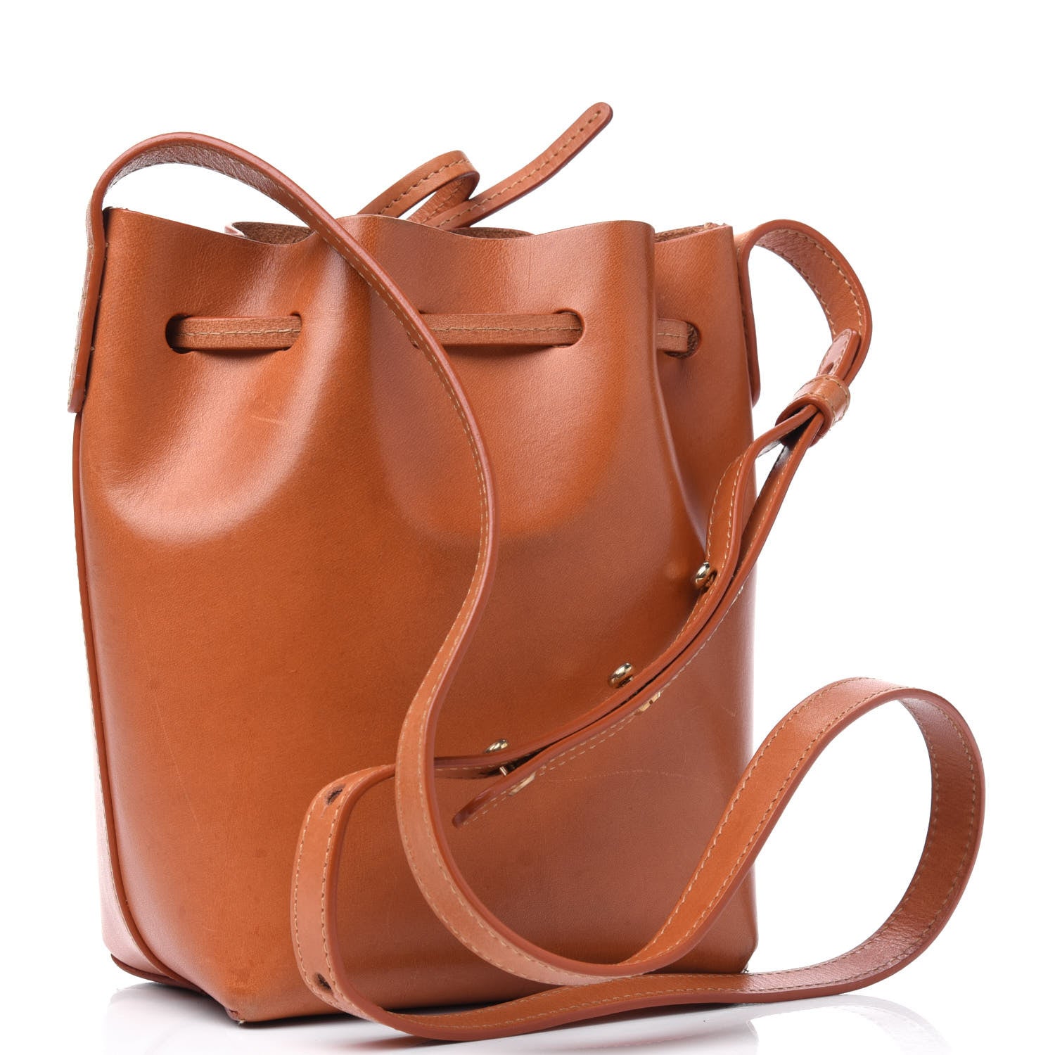 Mansur Gavriel Calfskin Mini Mini Bucket Bag Cammello Raw 2 of 4
