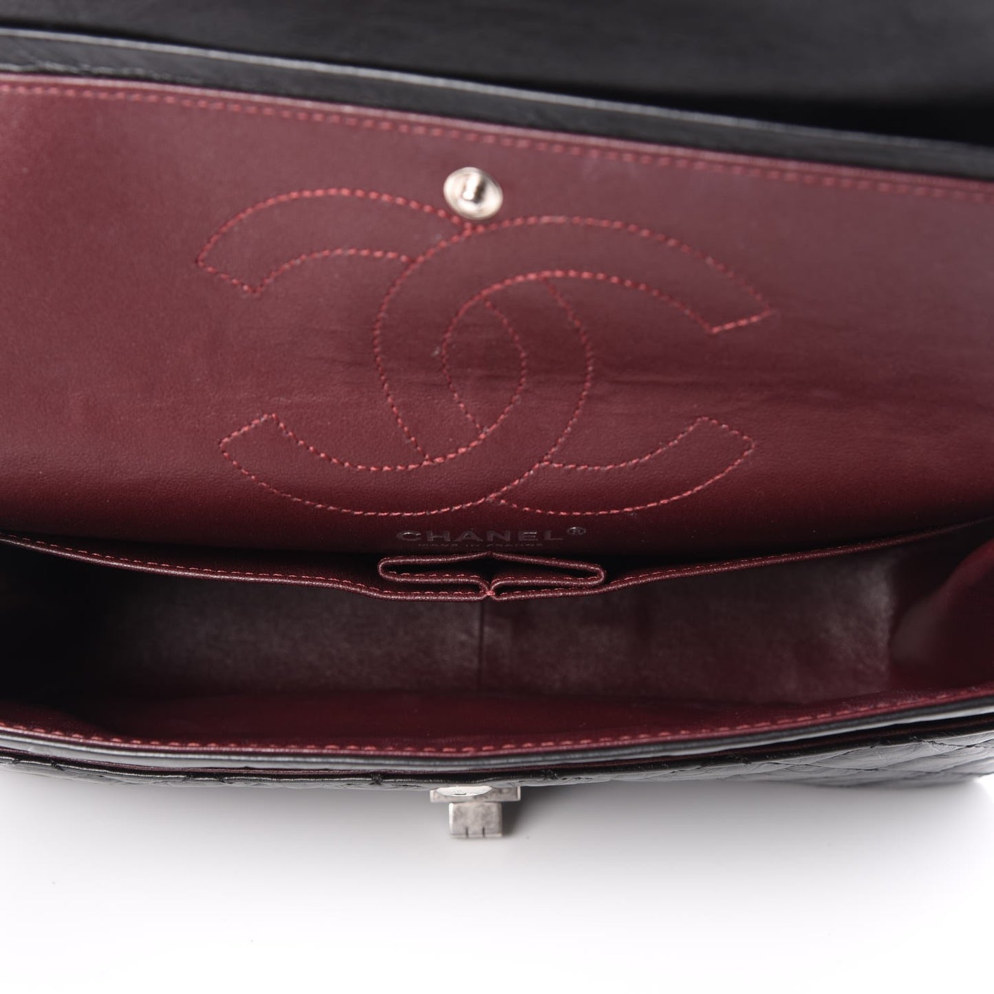 Aged Calfskin Quilted 2.55 Reissue 226 Flap Black