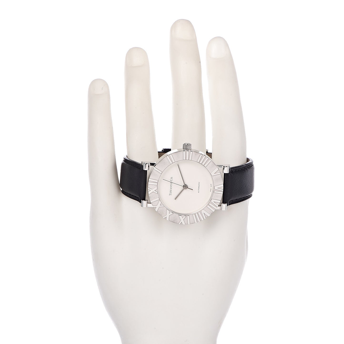 Sterling Silver Calfskin 39mm Atlas Automatic Watch