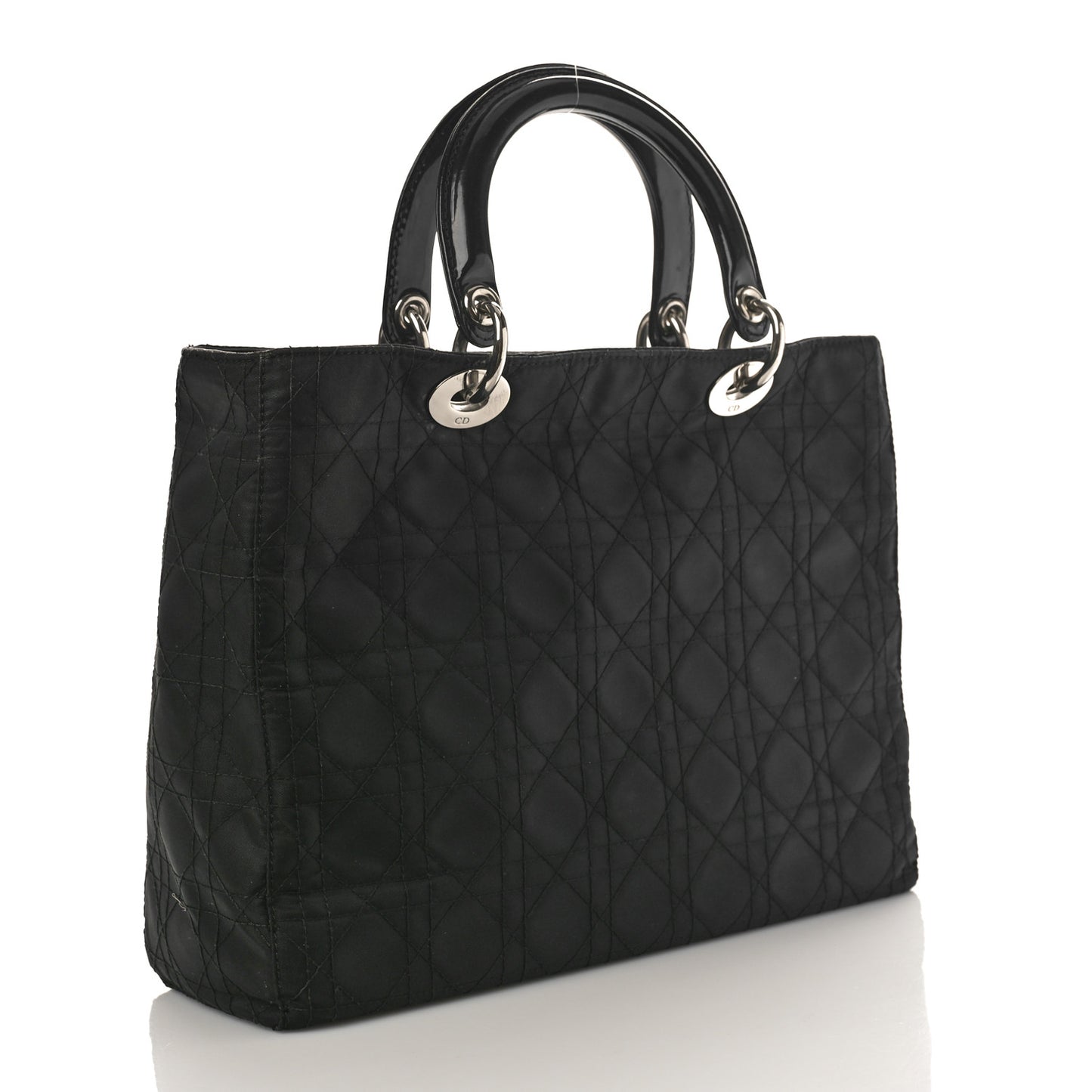 Nylon Cannage Large Lady Dior Black