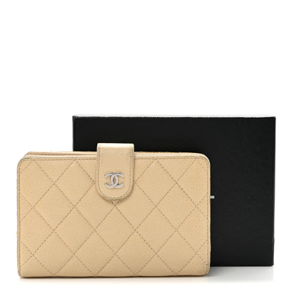 Chanel Caviar Quilted CC French Wallet Light Beige 10 of 10