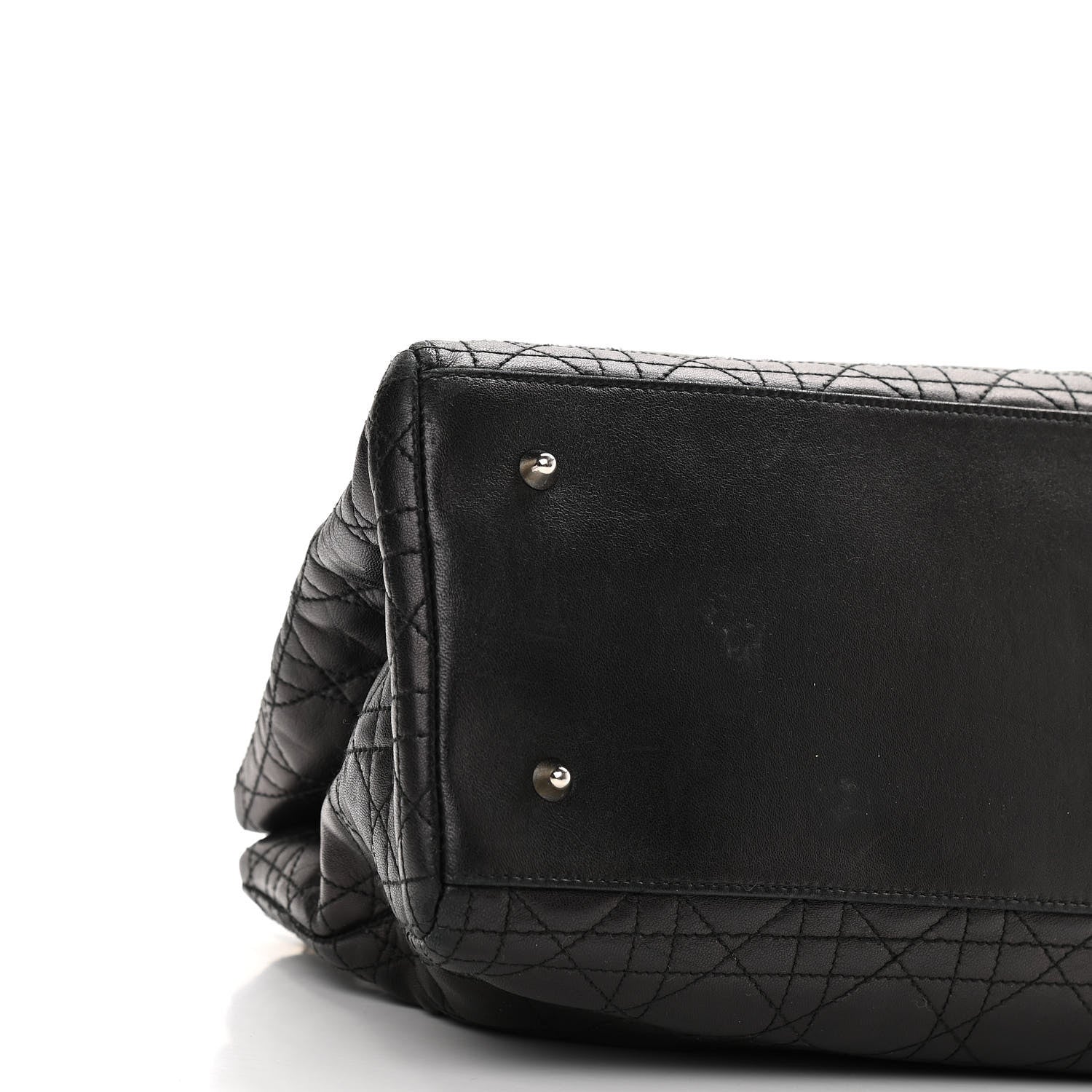 Christian Dior Lambskin Cannage Lady Dior Shoulder Bag Black 9 of 14