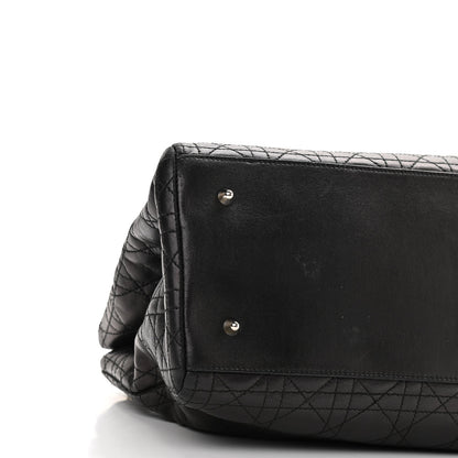 Christian Dior Lambskin Cannage Lady Dior Shoulder Bag Black 9 of 14