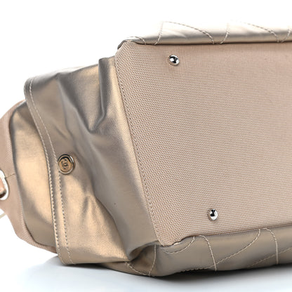 Chanel Coated Canvas Paris Biarritz Hobo Gold 7 of 8