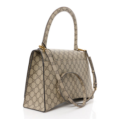 Balenciaga X GUCCI GG Supreme Monogram Medium Hourglass Top Handle Bag Beige Ebony 3 of 13