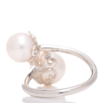 Tiffany Sterling Silver Freshwater Pearl Paloma Picasso Goldoni Heart Ring 49 5 3 of 6