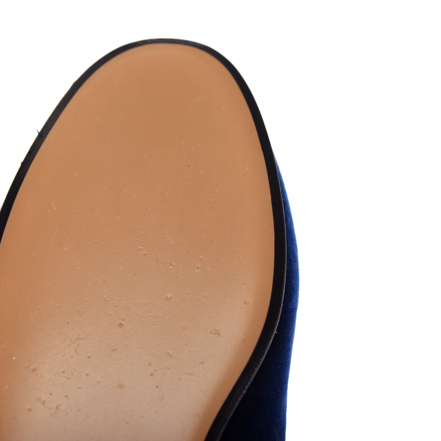 Velvet Fur Womens Princetown Slippers 36 Cobalt Blue