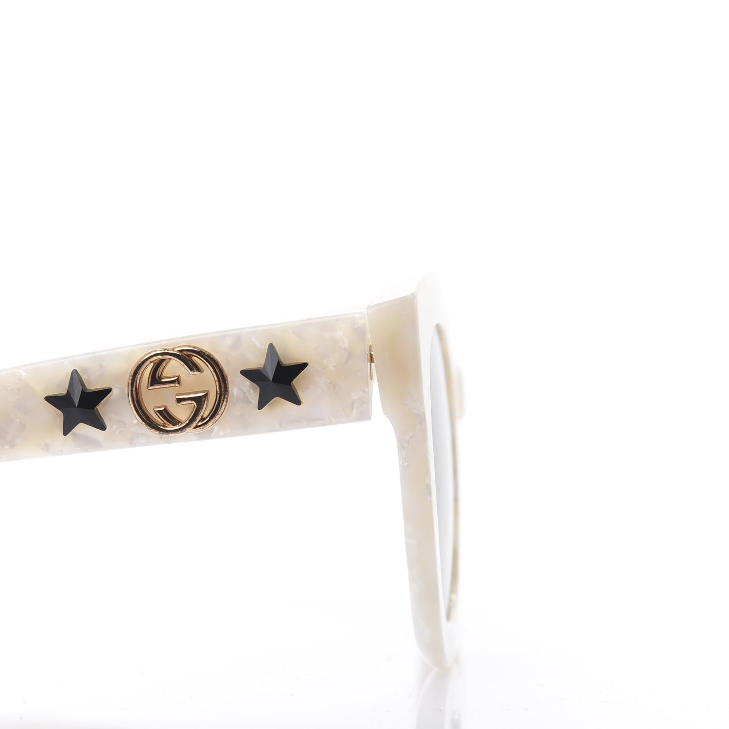 Gucci Round Frame Star Sunglasses GG0208S White 8 of 8