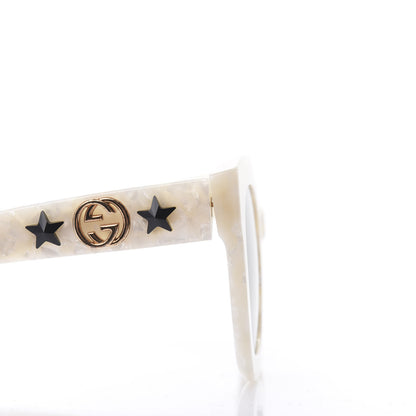 Gucci Round Frame Star Sunglasses GG0208S White 8 of 8