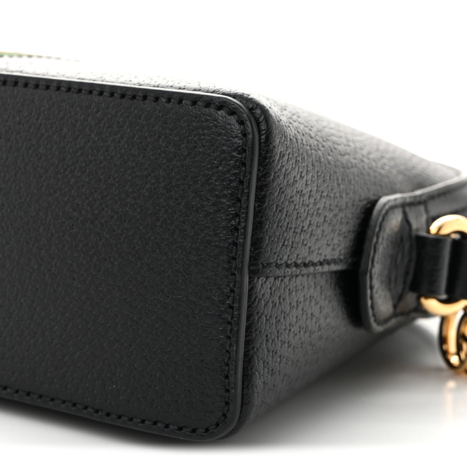 Gucci Calfskin GG Web Small Ophidia Dome Shoulder Bag Black 10 of 10