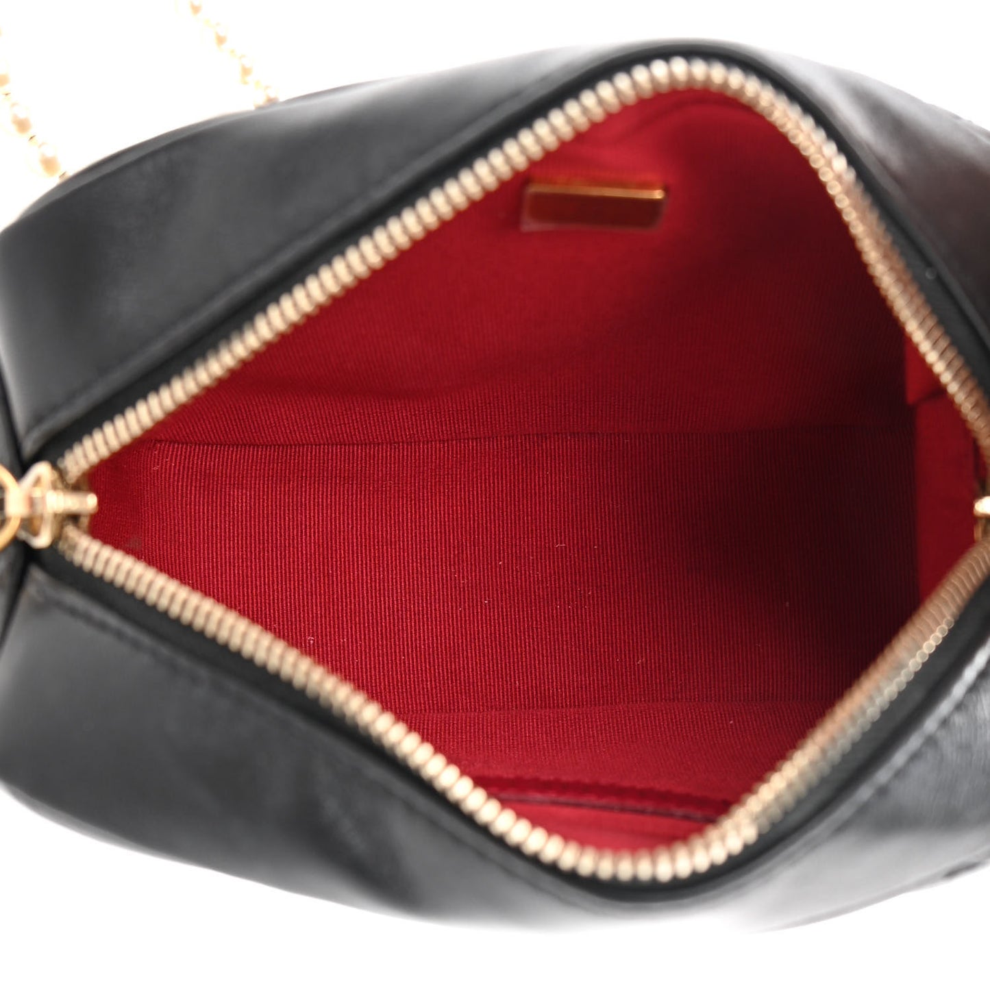 Lambskin Quilted Mini My Perfect Camera Case Black
