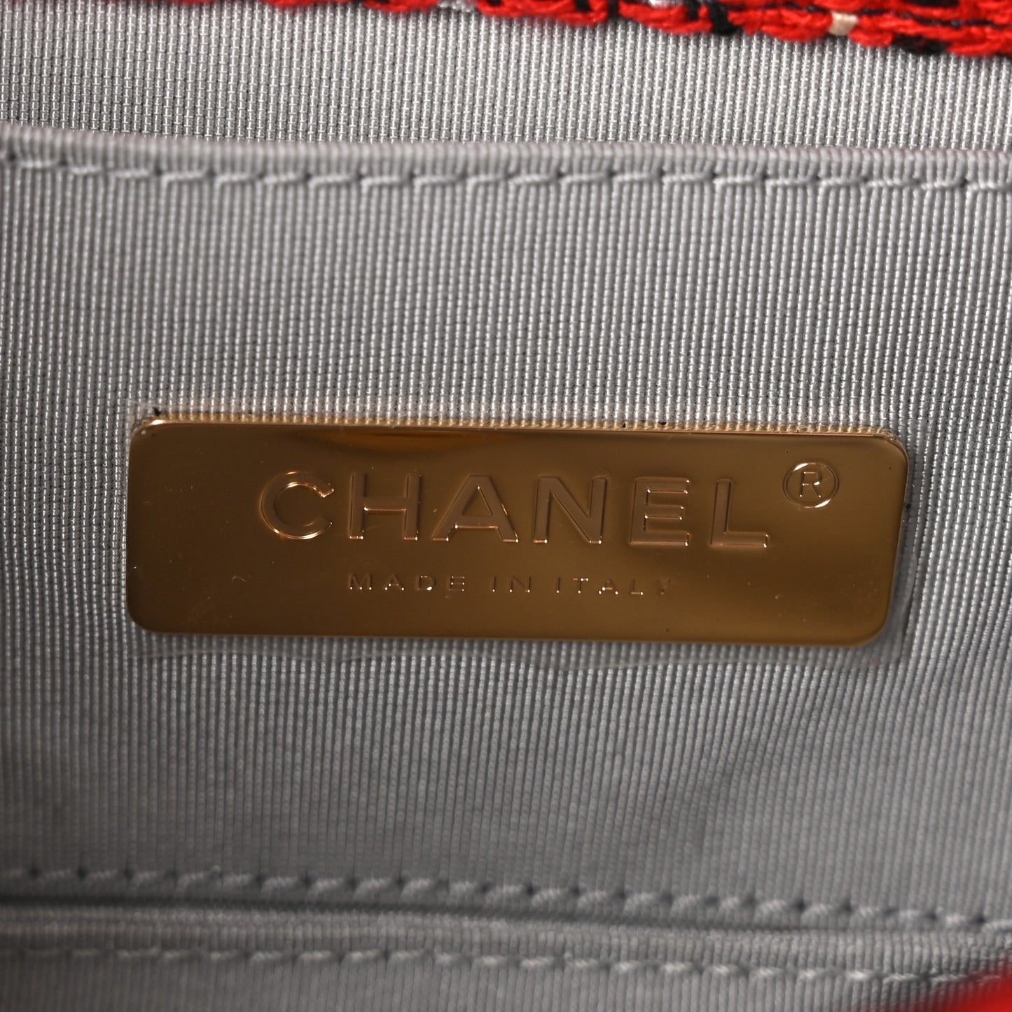 Tweed Quilted Chanel 19 Waist Bag Red Black Multicolor