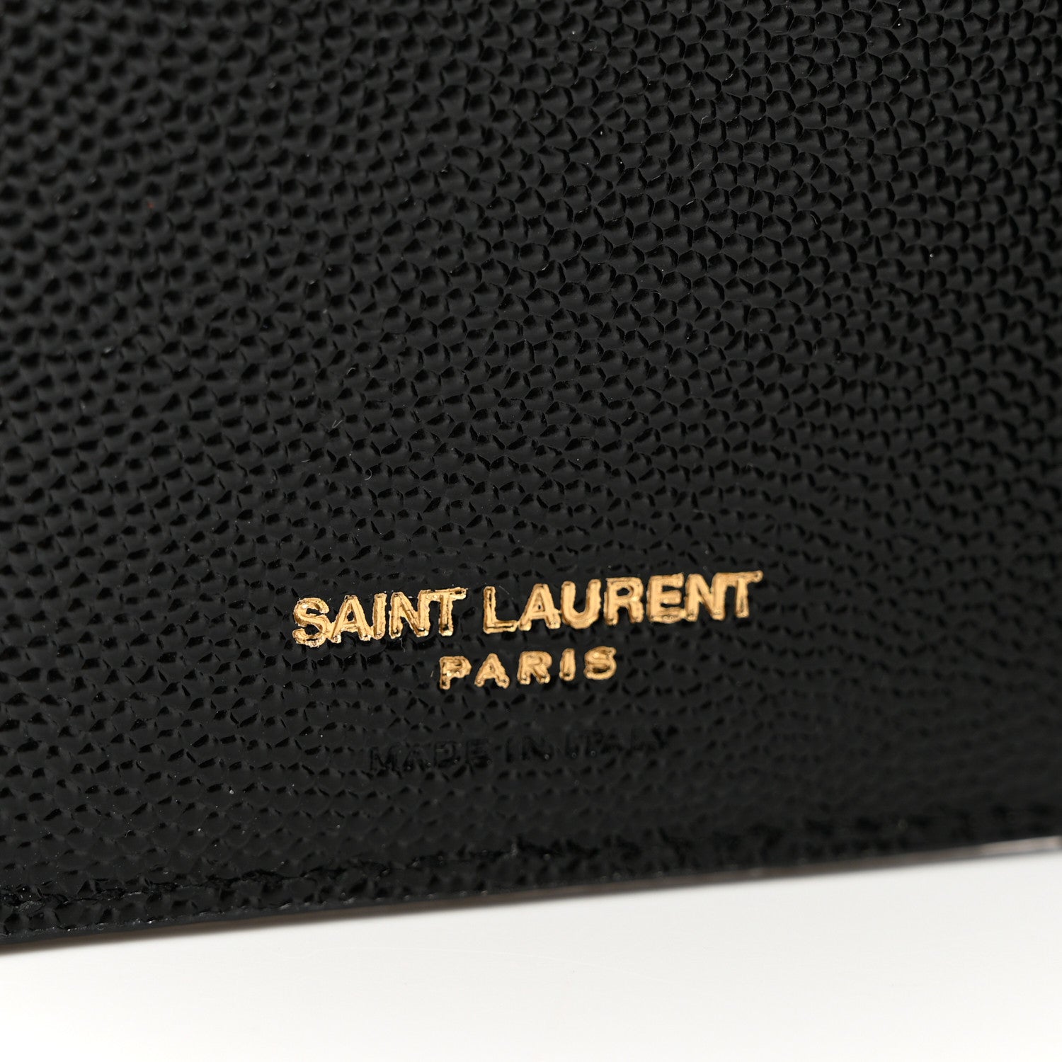 Saint Laurent Grain De Poudre Matelasse Chevron Monogram Zipped Two-Part Wallet Black 6 of 6