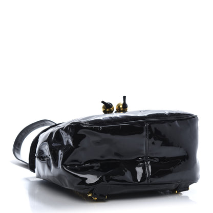 Chanel Patent CC Drawstring Backpack Black 4 of 17