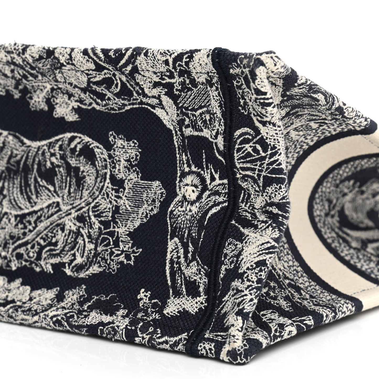 Canvas Embroidered Small Dioriviera Toile De Jouy Book Tote Blue