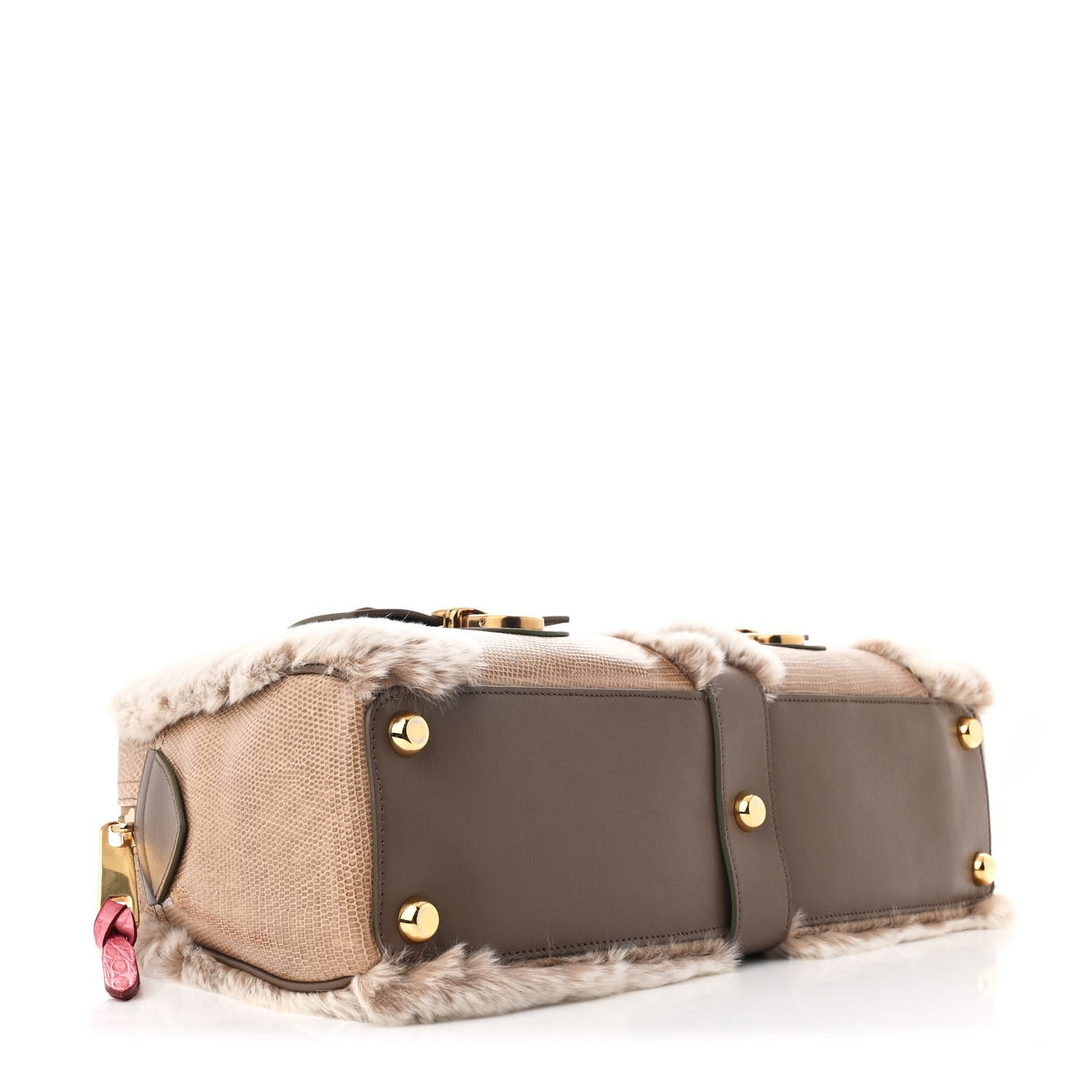 Marc Jacobs Chinchilla Fur Lizard Venetia Satchel Streak 4 of 11